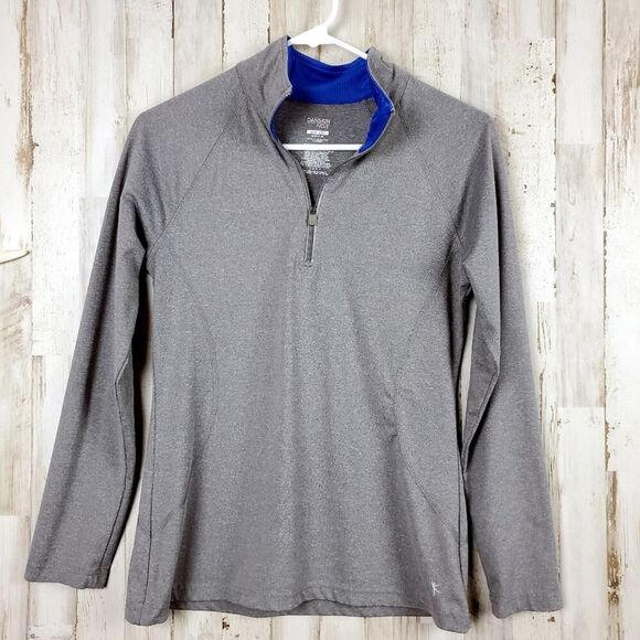 Danskin Now Quarter Zip Pullover Top Gray Small - Picture 1 of 9